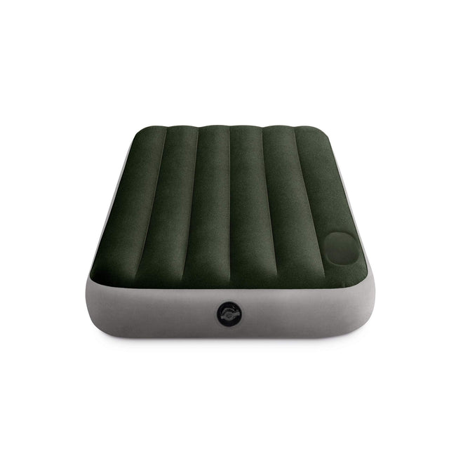 INTEX 64761E Dura-Beam Standard Downy Air Mattress: Fiber-Tech – Twin Size – Built-in Foot Pump – 10in Bed Height – 300lb Weight Capacity 🍁 All In One Marketplace Canada