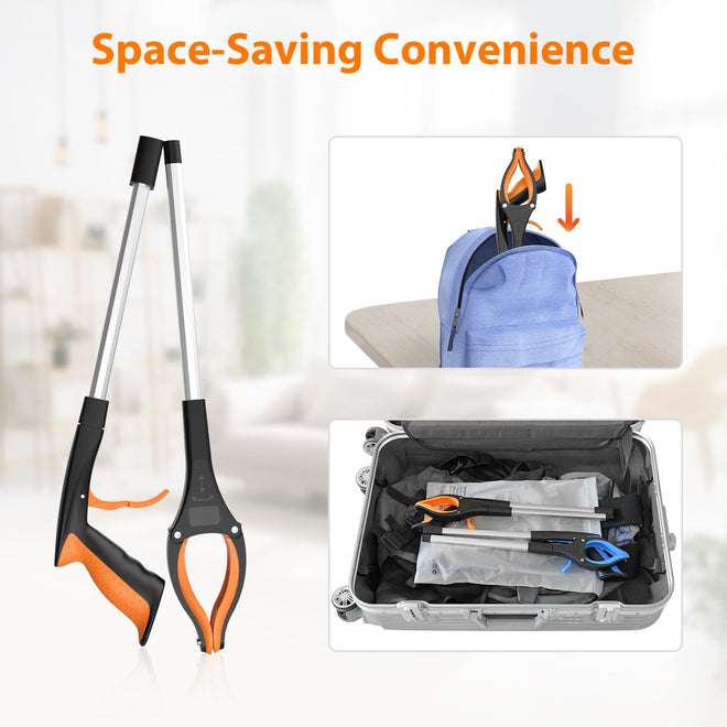 REWKCY 32in/83cm Grabber Reacher Tool 2-Pack, Foldable Reacher Grabber with 360° Rotating Jaw & Magnet, Heavy Duty Pick Up Stick for Seniors 🍁 All In One Marketplace Canada