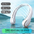 Neck Fan, Neck Fans Portable Rechargeable, Upgrade 360° Air Outlet, Super Quiet, 3 Speeds, 4000mAh Personal Bladeless Wearable Fan for Indoor Outdoor Travel-White 🍁 All In One Marketplace Canada