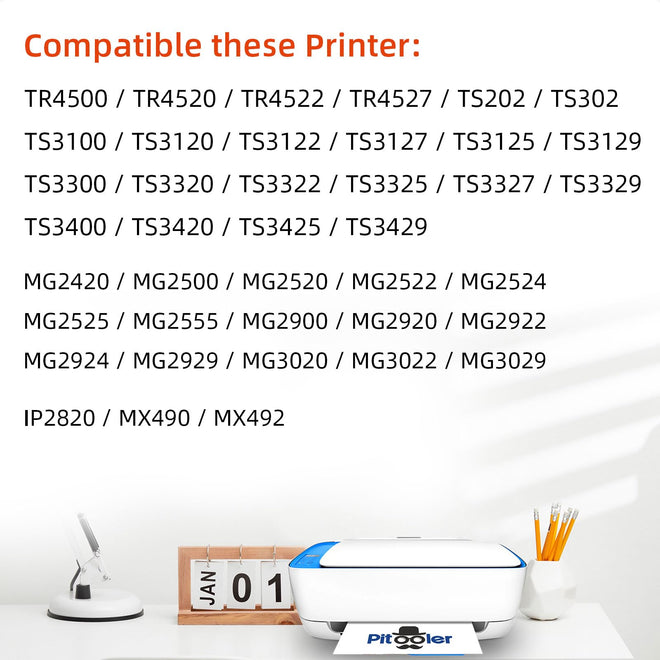 Pitooler for Canon 245XL Black Ink Cartridge Compatible for Canon Printer Ink PG-245 XL Compatible for Pixma TS3420 TR4520 MX492 MX490 TS3425 MG2525 TS3320 MG2524 TS3400 TS3300 TS3429 MG3022 Printer 🍁 All In One Marketplace Canada