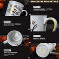 Fathers Day Gifts Presents for Dad - Dad Birthday Gift from Daughter, Son - World' s Best Dad Mug - Christmas Gift for Dad, New Dad, Husband - 14oz Grey Ceramic Coffee Mug, Greeting Card, Gift Box 🍁 All In One Marketplace Canada
