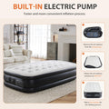 Sweetcrispy Twin Air Mattress, 18" Inflatable Blow Up Airbed with Built-in High Capacity Pump, Double Height, Non-Slip Bottom Design, Weight Capacity 660 lbs Air Bed for Home or Camping 🍁 All In One Marketplace Canada