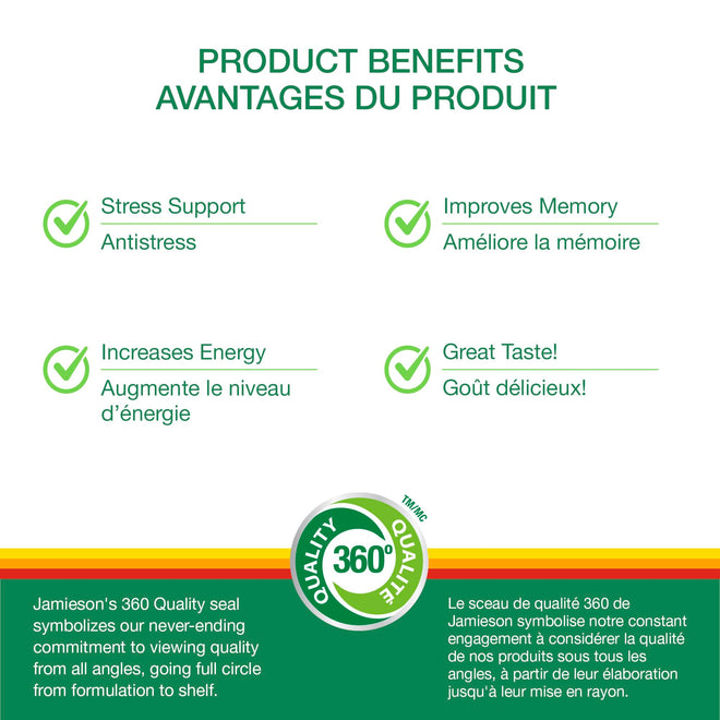 Jamieson Ashwagandha Gummy, 3000 mg, 90 Citrus Grape Gummies, Helps Increase Resistance to Stress and Improve Memory. Non-GMO, No Artificial Colours, Flavours, or Preservatives, 60 Gummies 🍁 All In One Marketplace Canada