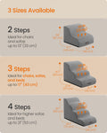 Feandrea 3-Step Dog Stairs, Dog Steps for Bed, Sofa, Waterproof Pet Stairs with Anti-Slip Designs, Gentle Slope, Removable Washable Cover, Handle, Dove Grey UPPS003G01 🍁 All In One Marketplace Canada
