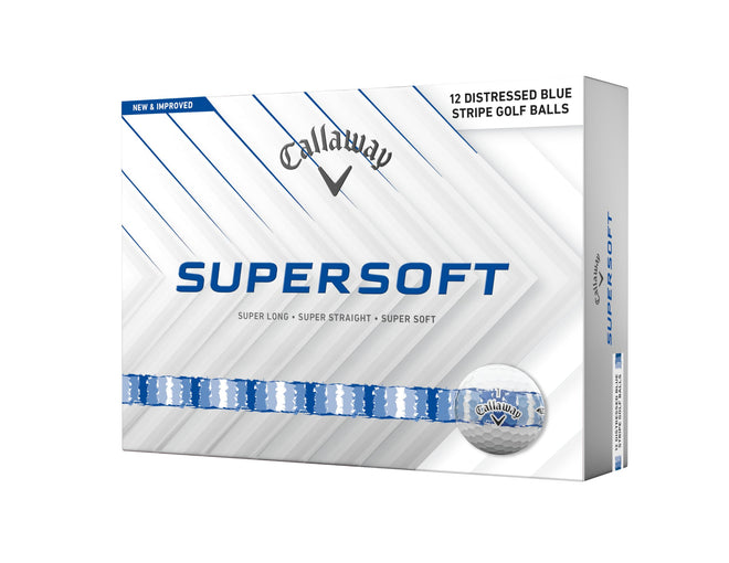 Callaway Golf Supersoft Golf Balls (2025) (Distressed Stripe Blue) 🍁 All In One Marketplace Canada