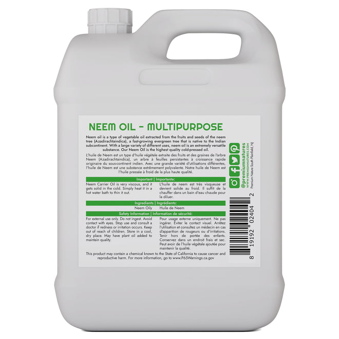 Neem Oil Multipurpose, 100% Natural Neem Oil, Cold-Pressed Unrefined, 946 ml 🍁 All In One Marketplace Canada