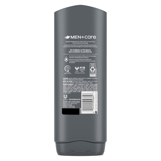 Dove Men+Care Body and Face Wash with 24-hour Nourishing Micromoisture, Clean Comfort, Men's Body Wash, 532mL, Pack of 4 🍁 All In One Marketplace Canada