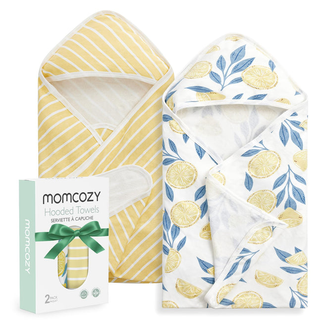 Momcozy Baby Towel with Hooded - Ultra Soft & Absorbent Large Bath Towel Set for Comfort & Gentle on Baby's Skin - Med Thick& Durable -Shower Gift & Bath Essential for Newborn, Infant, Toddler 🍁 All In One Marketplace Canada