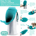 LumoLeaf Portable Dog Water Bottle 800 ml, Stainless Steel Pet Travel Water Bottle Dispenser for Walking, Hiking and Outdoor, Portable Water Bowl for Large Dogs (Blue) 🍁 All In One Marketplace Canada