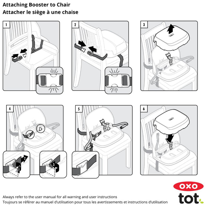Oxo Tot Perch Booster Seat with Straps, Gray 🍁 All In One Marketplace Canada