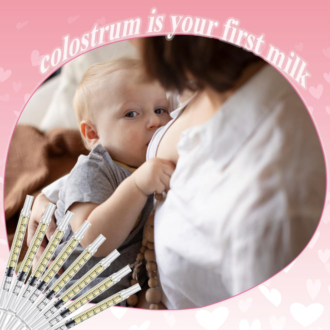 50 Pcs Colostrum Collector Set 1ml Breast Milk Collector Milk Catcher with 60 Stickers 1 Collection Bag and 4Pcs 20ml Measuring Cups Colostrum Collection Gift Set Colostrum Harvesting Kit for Breastfeeding 🍁 All In One Marketplace Canada