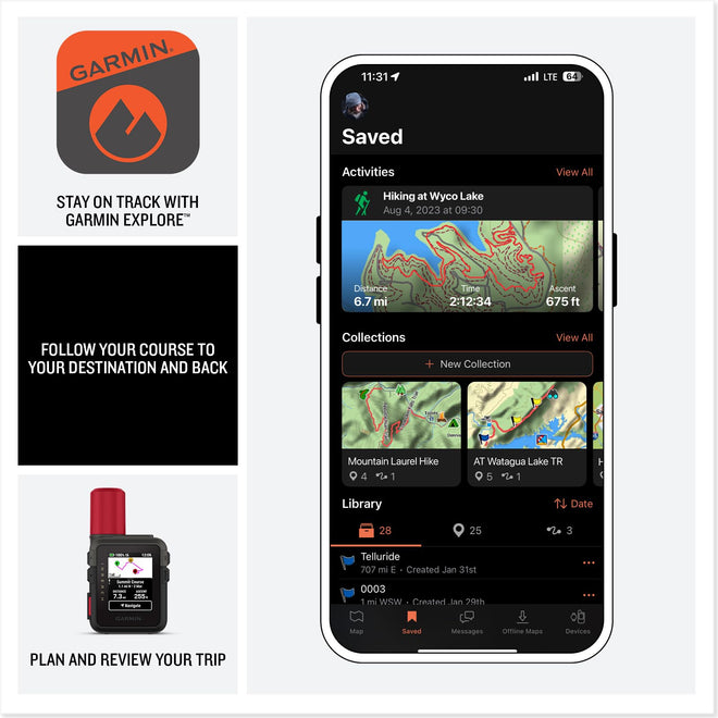 Garmin inReach® Mini 3 Plus, Rugged Global Satellite Communicator with Touchscreen Texting, Photo & Voice Messaging, Emergency SOS Messages & Battery Up to 350 Hours with 10-min inReach® Tracking 🍁 All In One Marketplace Canada