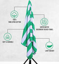 Utopia Towels 4 Pack Cabana Stripe Beach Towels (30x60 inches) - 100% Ring Spun Cotton Large Pool Towels, Soft and Quick Dry Swim Towels (Blue,Grey,Red,Green) 🍁 All In One Marketplace Canada