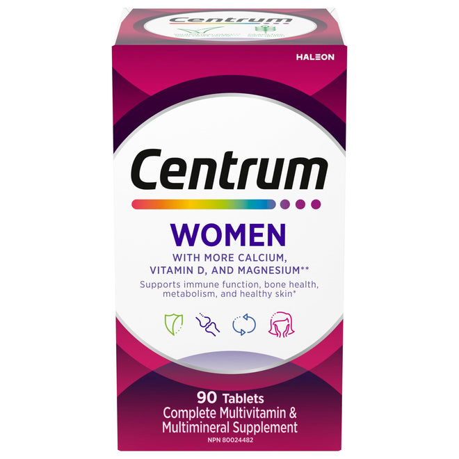 Centrum Women Multivitamins/Minerals Supplement, 90 Tablets (Packaging May Vary) 🍁 All In One Marketplace Canada