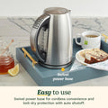 Cuisinart PerfecTemp 1.7L Cordless Electric Tea Kettle, 1500W Fast Heat-Up, 6 Preset Temperatures, 30-Min Keep Warm, Stay-Cool Nonslip Handle, Brushed Stainless Steel (CPK-17C) 🍁 All In One Marketplace Canada