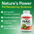 Nutridom NAC 600 mg, 300 Capsules, Canadian-Made N-Acetyl-L-Cysteine Supplement, Non-GMO, Vegan, Gluten Free, Made in Canada 🍁 All In One Marketplace Canada