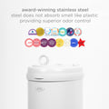 Ubbi Steel Diaper Pail, White, 2.34 ounces 🍁 All In One Marketplace Canada
