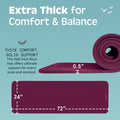 Retrospec Solana Yoga Mat 1" And 1/2" Thick With Nylon Strap for Men And Women - Non Slip Exercise Mat For Home Yoga, Pilates, Stretching, Floor And Fitness Workouts 🍁 All In One Marketplace Canada