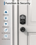 TEEHO TE001 Keyless Entry Door Lock with Keypad - Smart Deadbolt Lock for Front Door with 2 Keys - Auto Lock - Easy Installation - Matte Black 🍁 All In One Marketplace Canada