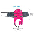 Outward Hound Granby Splash Dog Life Jacket with Handle, Reflective Floating Vest for Swimming & Boating, Maximum Buoyancy, All Skill Levels, Medium Dogs (21–27" Girth), Pink, Medium 🍁 All In One Marketplace Canada