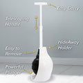 Korky BeehiveMAX Hideaway - Heavy Duty Toilet Plunger with Holder - Drip Free Carry - Seals All Bowl Shapes – Powerful Clog Removal, 97-5 🍁 All In One Marketplace Canada