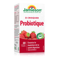 Jamieson Chewable Probiotic 2 Billion Active Cells Natural Strawberry Flavour, Family Friendly (3+), Supports Digestive Health. 5 Unique Strains, Including Lactobacillus and Bifidobacterium, Non-GMO, No Artificial Colours, Flavours, or Preservatives, 60 C