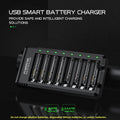 POWEROWL 8 Bay AA AAA Battery Charger for Ni-MH Rechargeable Batteries (No Adapter) 🍁 All In One Marketplace Canada