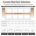 Zeerobee Curtain Rods for Windows 48 to 84, 1 Inch Black Heavy Duty Drapery Rods with Adjustable Length, Outdoor Modern Curtain Pole with Simple End Caps, 32"-86", Black 🍁 All In One Marketplace Canada