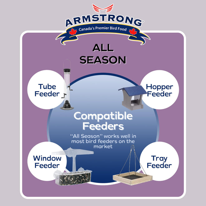 Armstrong All Season Blend, Premium Wild Bird Seed Mix, 4KG (8.8LB) Bag 🍁 All In One Marketplace Canada
