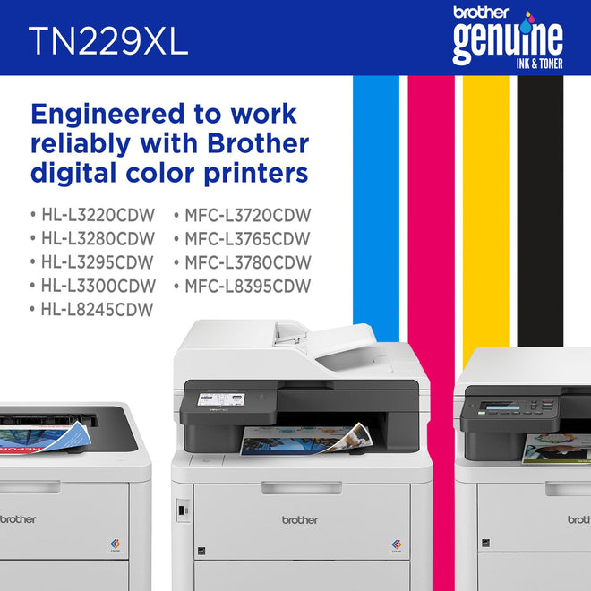 Brother Original TN229XLBK High-Yield Black Toner Cartridge, Higher Yield for Value, Toner Replacement cartridges, Toner for Brother Laser Printers HL-L3220CDW, HL-L3280CDW, MFC-L3720CDW, and More 🍁 All In One Marketplace Canada