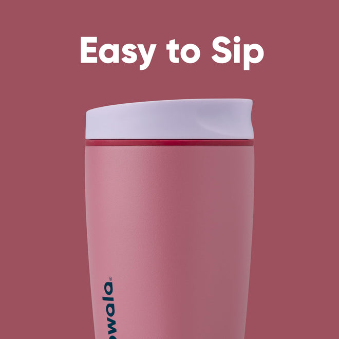 Owala SmoothSip Slider Insulated Stainless Steel Coffee Tumbler, Reusable Iced Coffee Cup, Hot Coffee Travel Mug, BPA Free 12 oz, Crochet Queen 🍁 All In One Marketplace Canada