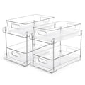 2 Tier Bathroom Organizer, Vtopmart 2 Pack Clear Under Sink Organizers Vanity Counter Storage Container, Medicine Cabinet Drawers Bins, Pull-Out Organization with Track for Pantry, Kitchen 🍁 All In One Marketplace Canada