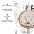 Maxi-Cosi Cassia Baby Swing, infant swing, automatic motion sensor, music, toys, recline, portable, 360 degree rotation, lightweight & foldable, Horizon Sand 🍁 All In One Marketplace Canada