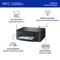 Brother MFC-J1260W Work Smart Wireless Colour Inkjet All-in-One Printer Scanner Copier for Home Office 150-Sheet Tray 16ppm Black 9ppm Colour with LC501 Starter Ink (MFCJ1260W) 🍁 All In One Marketplace Canada