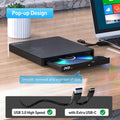 ORIGBELIE External DVD Drive, CD Drive USB 3.0 Typle C CD/DVD ROM +/-RW Adapter with USB Port DVD Burner for Laptop PC Desktop Computer, Optical Disk Drive CD Player Compatible with Mac Windows Linux 🍁 All In One Marketplace Canada
