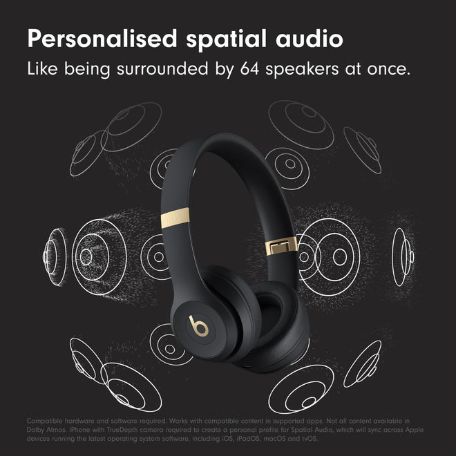 Beats Solo 4 - Wireless Bluetooth On-Ear Headphones, Apple & Android Compatible, Up to 50 Hours of Battery Life - Gold & Black 🍁 All In One Marketplace Canada