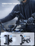 Lamicall Motorcycle Phone Mount Holder - [Dual Vibration Dampener] Anti Shake Motorcycle Phone Mount with Upgraded Handlebar Clamp, Bike Phone Mount for iPhone 14 15 Pro Max 16 17 Pro, 4.7-6.7" Phone 🍁 All In One Marketplace Canada