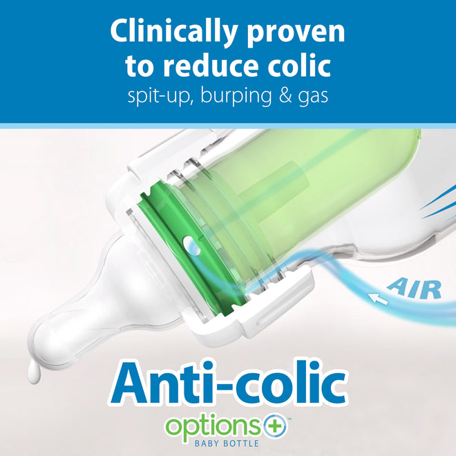 Dr. Brown's Natural Flow Anti-Colic Options+ Narrow Baby Bottle, Pink Floral, 8 oz/250 mL, with Level 1 Slow Flow Nipples, 0m+, 4 Bottles, 4 Units (Pack of 1) 🍁 All In One Marketplace Canada