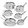 Lagostina Moderna 12-Piece Stainless Steel Cookware Set, Commercial Capsule Base, Induction Safe Pots and Pan Set Includes Saucepan, Casserole, Dutch Oven & Lids, Oven Safe up to 400°F / 204ºC 🍁 All In One Marketplace Canada