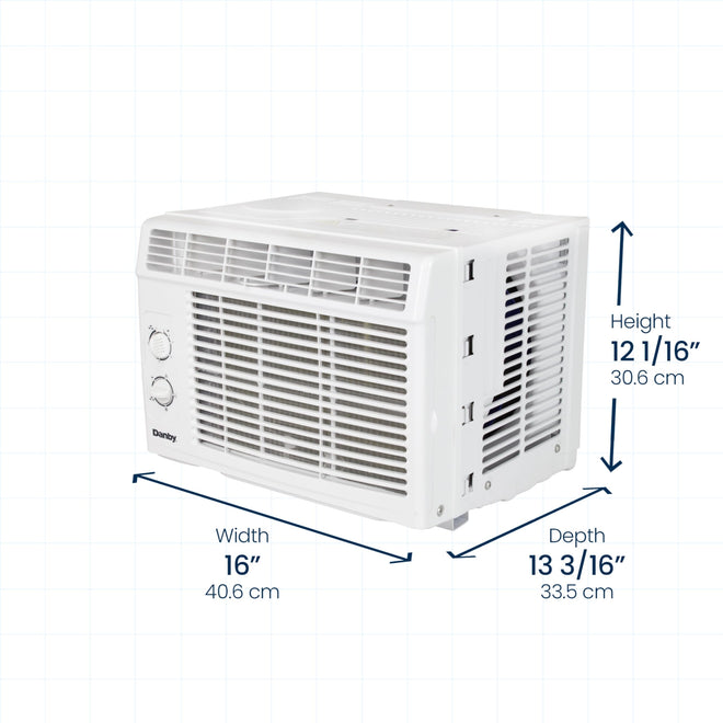 Danby DAC050MB1WDB 5,000 BTU Window Air Conditioner, 2 Cooling and Fan Settings, Easy to Use Mechanical Rotary Controls, Ideal for Rooms Up to 150 Square Feet 🍁 All In One Marketplace Canada
