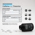 Caffeine Pills with L-Theanine - 180 Energy Pills for Women & Men - Clean & Long-Lasting Focused Energy - Sustained Release 100mg Caffeine + 200mg L Theanine - No Crash Capsules, Vegan Supplement 🍁 All In One Marketplace Canada