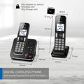 Panasonic DECT 6.0 Expandable Cordless Phone with Answering Machine and Call Block - 2 Cordless Handsets - KX-TGD392CB (Black) 🍁 All In One Marketplace Canada