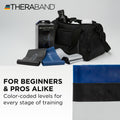 TheraBand Resistance Bands Set, Professional Non-Latex Elastic Band For Upper & Lower Body Exercise, Strength Training without Weights, Physical Therapy, & Pilates, Silver & Blue & Black, Advanced 🍁 All In One Marketplace Canada