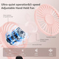 Xigmer Portable Fan, Handheld Fans 2-Pack, Mini Fan 5 Adjustable Speeds with Lanyard, Rechargeable Fans 180° Foldable for Makeup,Travel -Pink & Purple 🍁 All In One Marketplace Canada