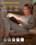 Glocusent USB Rechargeable Book Light - Eye Caring LED Reading Light with 3 Light Colors & 5 Brightness Levels, Compact & Long-Lasting, Ideal Book Light for Night Reading, Book Lovers 🍁 All In One Marketplace Canada