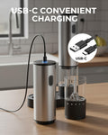 Salt and Pepper Grinder Set, Automatic Salt and Pepper Grinder, USB-C Rechargeable with 5 Adjustable Coarseness, One Hand Operation 🍁 All In One Marketplace Canada