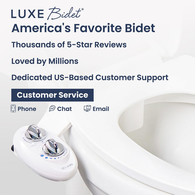 LUXE Bidet NEO 120 - Single Nozzle, Self-Cleaning, Non-Electric Bidet Attachment for Toilet Seat, Adjustable Water Pressure, Rear Wash (White) 🍁 All In One Marketplace Canada