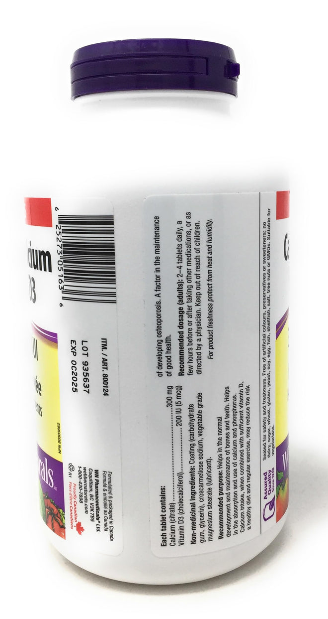 webber natural Calcium Citrate (350 Tablets), 350 Count 🍁 All In One Marketplace Canada