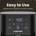 Chefman Air Fryer – 4 QT Compact Airfryer for Quick & Easy Meals, Features Hi-Fry Technology for Extra Crisp, Easy-View Window, Touch Controls with 4 Presets, Nonstick & Dishwasher Safe Basket - Black 🍁 All In One Marketplace Canada