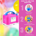 Electric Balloon Pump,Balloon Inflator, Dual Nozzle Electric Air Pump,Balloon Pump Balloons Blower 110V 600W for Party Decoration with Gifts:2 Balloon Tying Tools (Rose red) 🍁 All In One Marketplace Canada